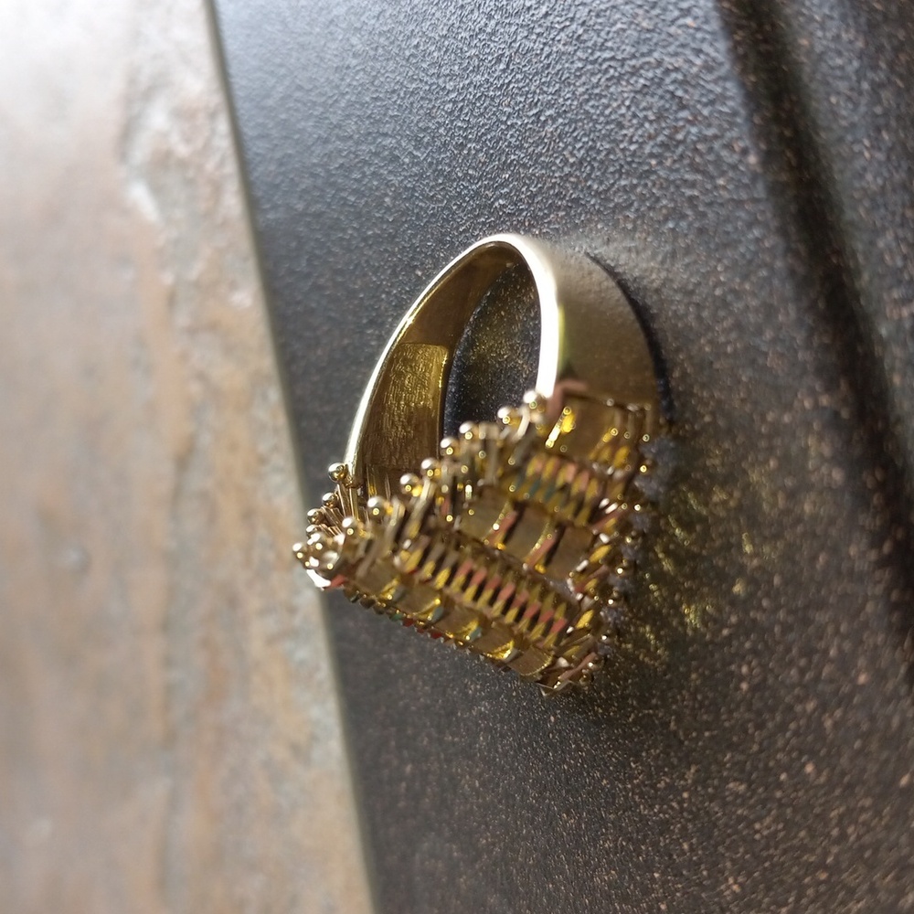 14k Gold Flexable Style Ring 8 1/2 - Picture 9 of 12